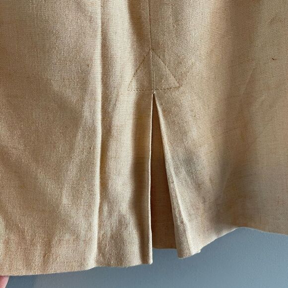 VTG Nina K Linen Blend Pencil Mini Skirt || SZ 6 - Picture 8 of 9